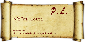 Pánt Lotti névjegykártya